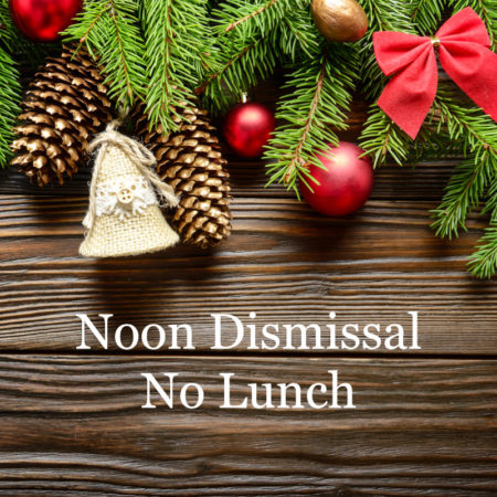 Dec. Noon Dismissal Fairfax Food Service