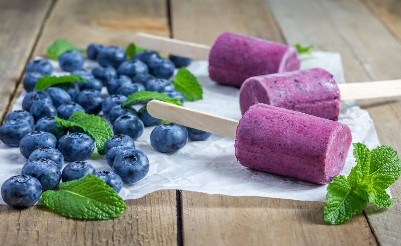 blueberry popsicles