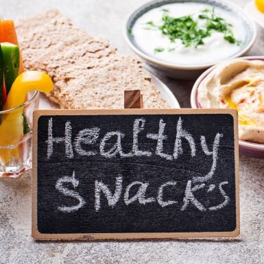 Healthy snacks small square