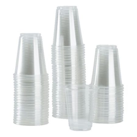 dart 7 oz plastic cups clear